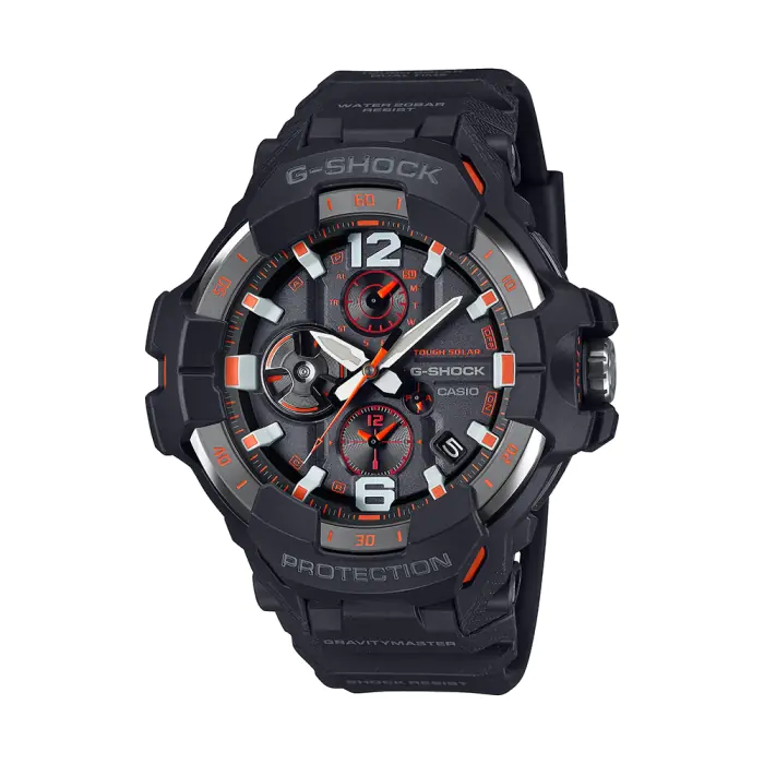 Casio black and orange watch hotsell