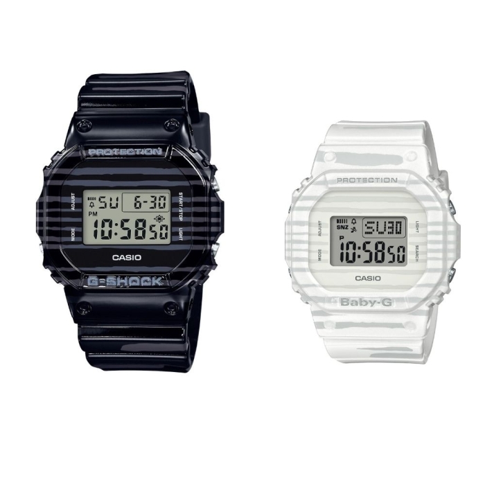 G-SHOCK BABY-G his-and-hers animal-themed pair Model SLV-19B-1DR