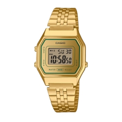 CASIO Gold amd Green Mini Vintage Women Watch LA680WEGV-9ADF