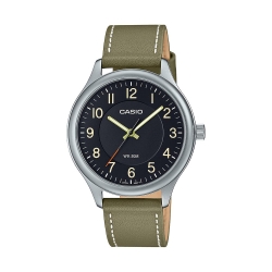 CASIO Analogue Unisex Genuine Leather Watch MTP-B160L-1B2VDF