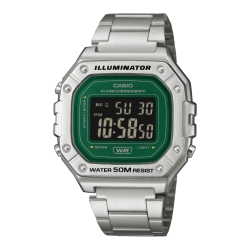 CASIO Digital Stainless Steel Men Watch W-218HD-3AVDF